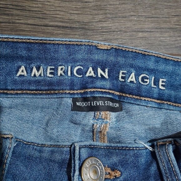 American Eagle Ne(x)t Level Stretch Women Jeans Back Pocket  Detail 4Regular - Picture 3 of 12